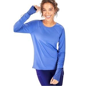 NWOT Fabletics Cashel Adjustable Long-Sleeve Top II Blue size Small
